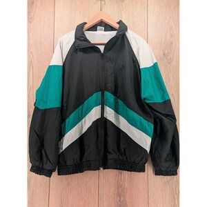 Vintage 90's JUMPERS Men's Colorblock Track Jacket Full Zip Size‎ L